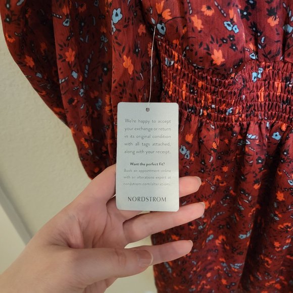 NWT Lush Floral Dress in Wine Color Size XL - Picture 4 of 6